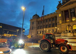 Protest zemědělců v Praze