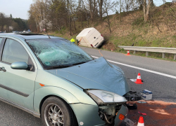 Čelní střet dvou vozidel