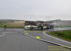 Požár autobusu